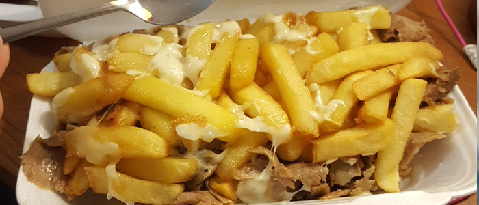 Chips With Cheese & Lamb Doner  Regular 